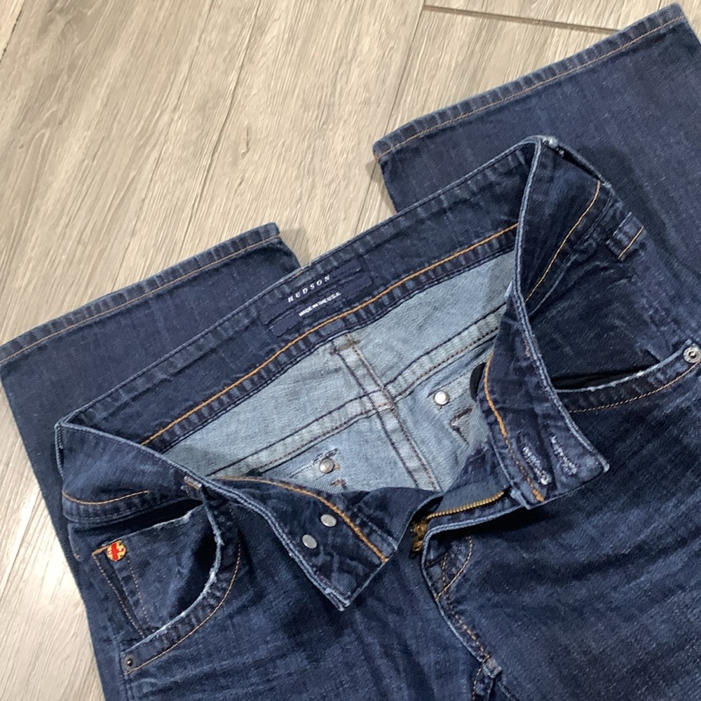 Hudson Beth‎ Mid-Rise Baby Bootcut Stretch Dark Wash Jeans size 28 - Picture 10 of 14
